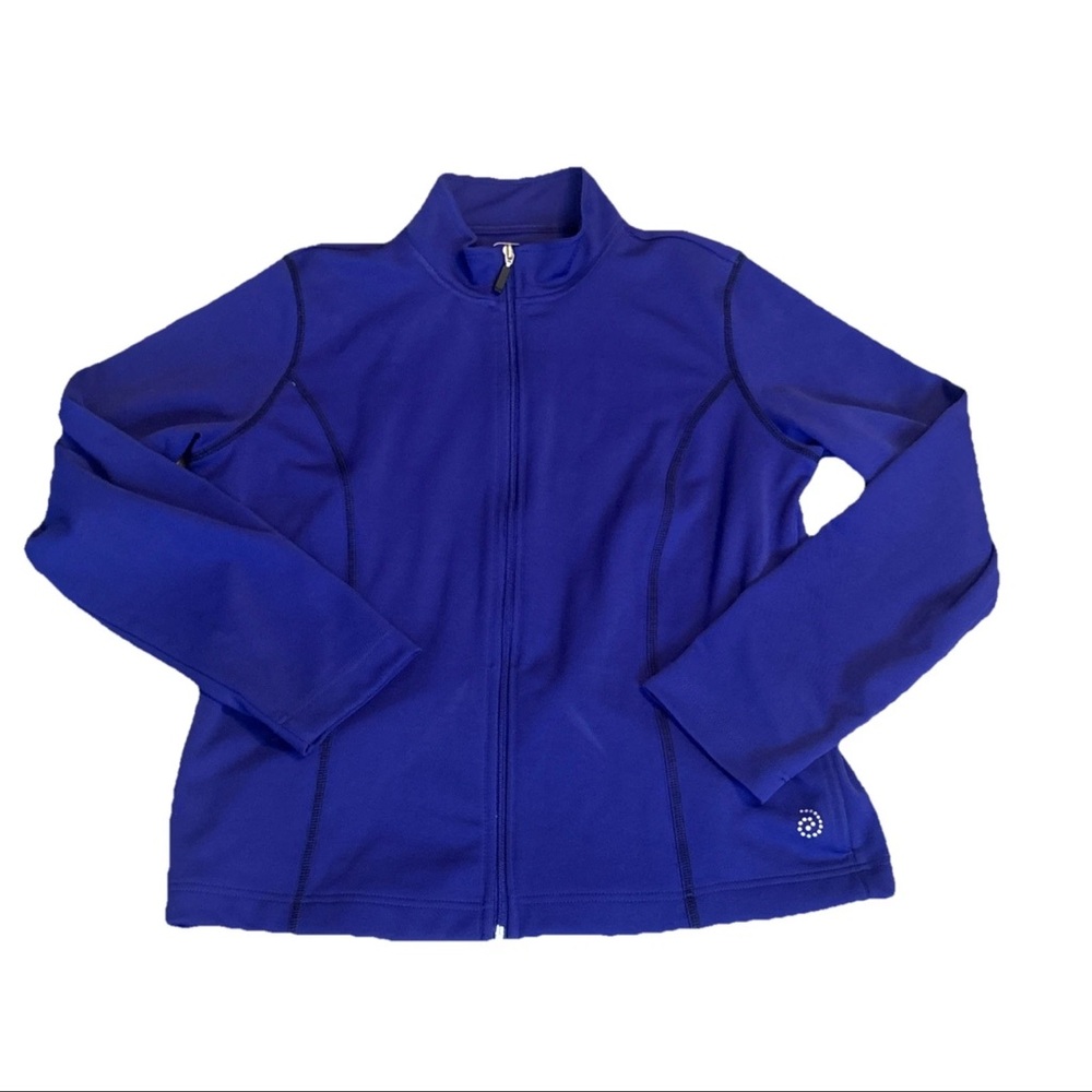 Be Inspired Women’s Full Zip Active Jacket Top With Pockets Size L Cobalt